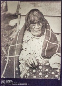 Foto van een Moriori-vrouw